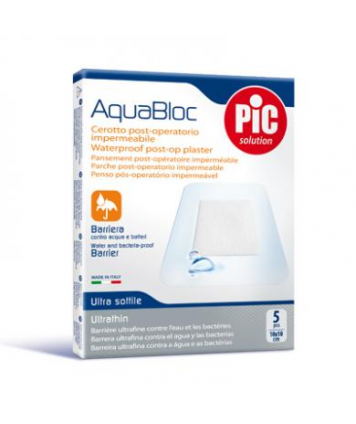 PIC AQUABLOC 5 CEROTTI ANTI-BATTERI 10X15CM