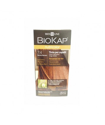 BIOS LINE BIOKAP NUTRICOLOR TINTURA PER CAPELLI 7,4 BIONDO RAMATO 140ML