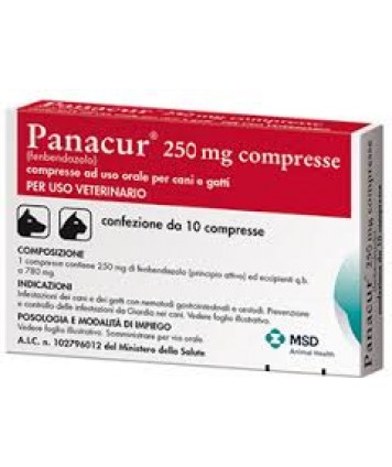 PANACUR 10 COMPRESSE 250 MG VETERINARIO