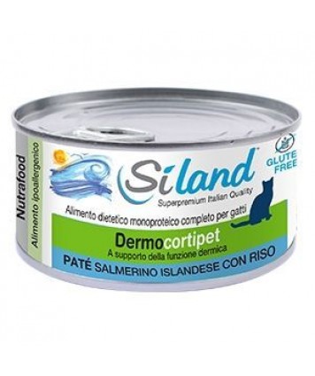 SILAND DIET DERMOCORTIPET GATTO PATE' SALMERINO ISLANDESE CON RISO 155G