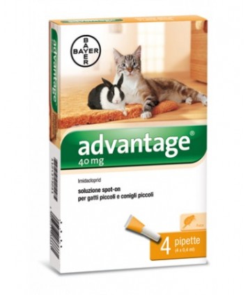 BAYER ADVANTAGE SPOT-ON 4 PIPETTE 0,4ML GATTI 