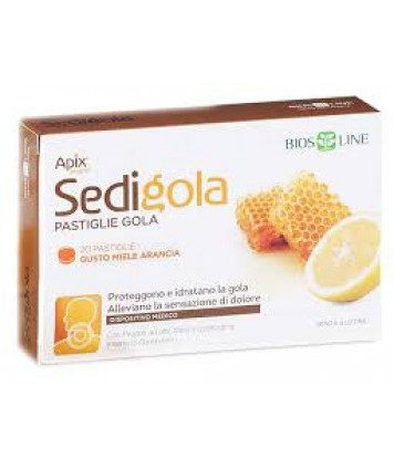 BIOSLINE APIX SEDIGOLA CARAMELLE MIELE E ARANCIA 20 PASTIGLIE