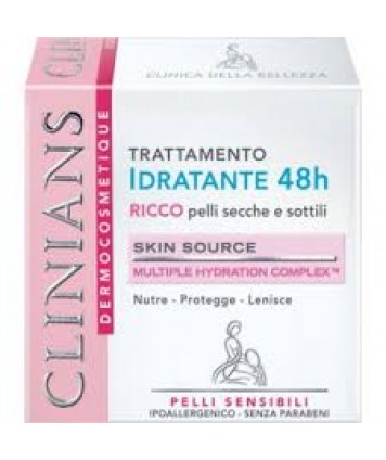 CLINIANS CREMA IDRATANTE RICCO PER PELLI SECCHE E SOTTILI 50ML