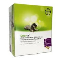 BAYER DRONTAL MULTI AROMA CARNE INTEGRATORE ALIMENTARE PER CANI FINO A 10KG 102 COMPRESSE