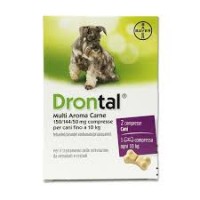 BAYER DRONTAL MULTI AROMA CARNE INTEGRATORE ALIMENTARE PER CANI FINO A 10KG 6 COMPRESSE