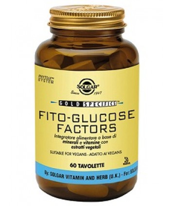 SOLGAR FITOGLUCOSE FACTORS 60 TAVOLETTE