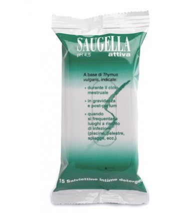 SAUGELLA ATTIVA SALVIETTE DETERGENTI 15PZ