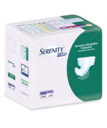 SERENITY PANNOLONE SOFT-DRY MAXI MISURA GRANDE 15 PANNOLONI