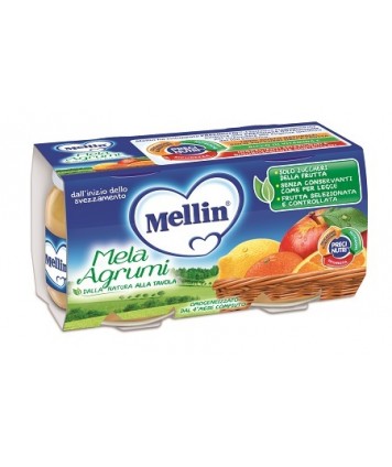 MELLIN OMOGENEIZZATO MELA ARANCIA 2X100G