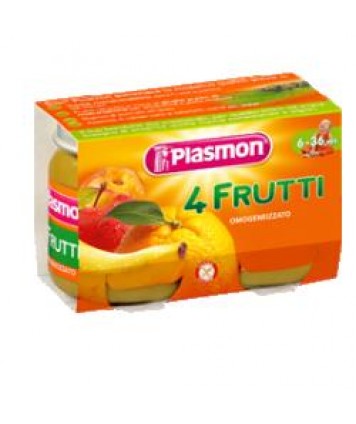 PLASMON OMOGENEIZZATO 4 FRUTTI 6 VASETTI DA 104G