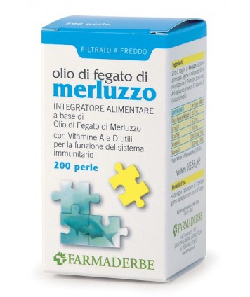 FARMADERBE OLIO DI FEGATO DI MERLUZZO 200 PERLE