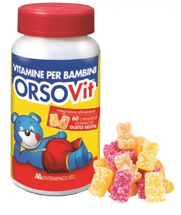 ORSOVIT CARAMELLE GOMMOSE FRUTTA SENZA GLUTINE 60 CARAMELLE