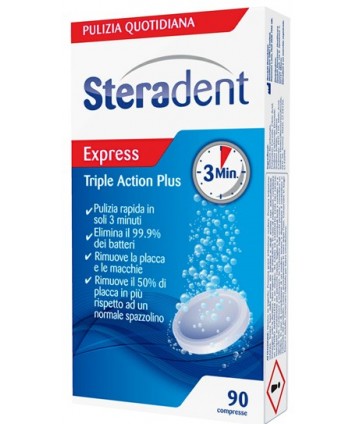 STERADENT TRIPLE ACTION PLUS 90 COMPRESSE