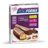 PESOFORMA BARRETTE CIOCCOLATO E CARAMELLO 6PZ