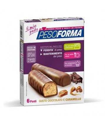 PESOFORMA BARRETTE CIOCCOLATO E CARAMELLO 6PZ