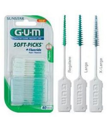 GUM SOFTPICKS SCOVOLINO IN GOMMA + FLUORO EXTRA-LARGE 40 SCOVOLINI