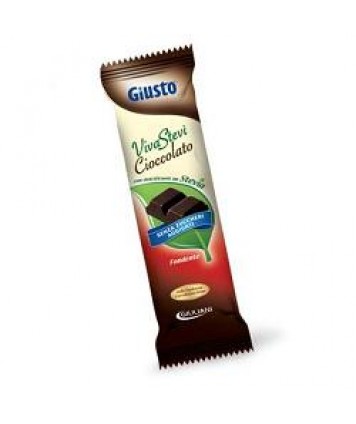 GIUSTO SENZA ZUCCHERO CIOCCOLATO CON STEVIA FONDENTE BARRETTA 35G