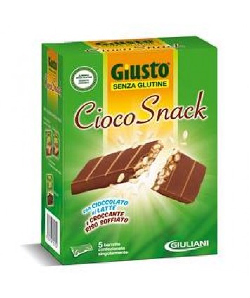 GIUSTO SENZA GLUTINE CIOCO SNACK CON CIOCCOLATO AL LATTE 5 BARRETTE DA 25G