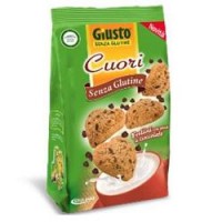 GIUSTO SENZA GLUTINE CUORI FROLLINI CON GOCCE DI CIOCCOLATO 200G