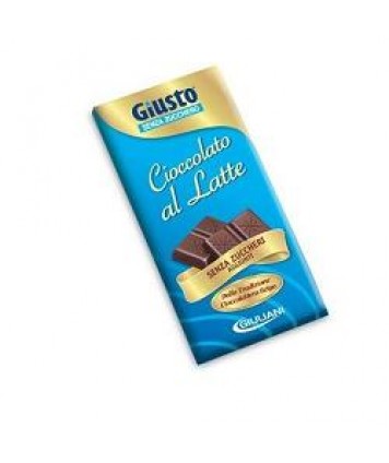 GIUSTO SENZA ZUCCHERO TAVOLETTA CIOCCOLATO AL LATTE 85G 