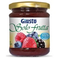 GIUSTO SENZA ZUCCHERO MARMELLATA SOLO FRUTTA FRUTTI DI BOSCO 284G 