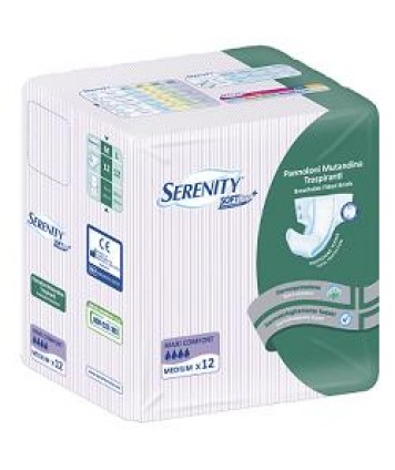 SERENITY SOFT-DRY PANNOLONE A MUTANDINA MAXI MISURA MEDIA 12 PANNOLONI