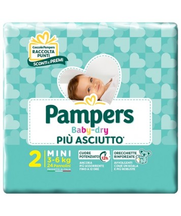 PAMPERS BABY DRY DOWNCOUNT MINI 24PZ 