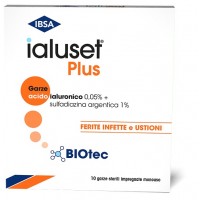 IALUSET PLUS GARZE ALL'ACIDO IALURONICO 10X10CM 10 GARZE