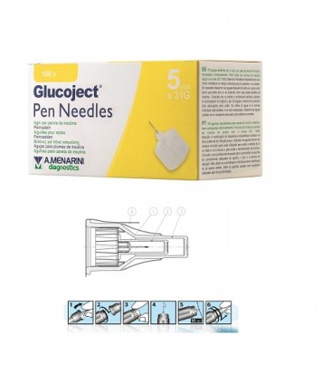 GLUCOJECT PEN NEEDLES  5MM G31