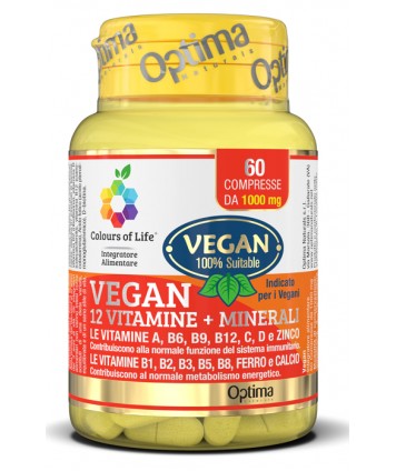 OPTIMA VEGAN 12 VITAMINE + MINERALI 60 COMPRESSE 