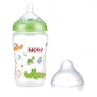 NUBY BIB BL 360ML TETT FLU M