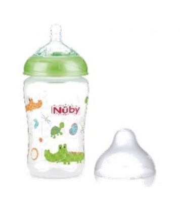 NUBY BIB BL 360ML TETT FLU M