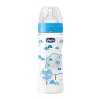 CHICCO BIBERON BENESSERE BOY/AZZURRO IN SILICONE 330ML