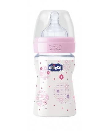 CHICCO BIBERON BENESSERE GIRL/ROSA IN SILICONE 150ML