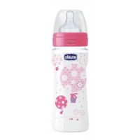 CHICCO BIBERON BENESSERE GIRL/ROSA IN SILICONE 330ML