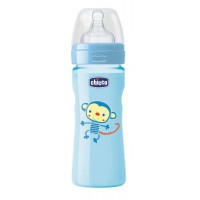 CHICCO BIBERON BENESSERE BOY/AZZURRO IN SILICONE 250ML