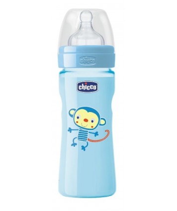 CHICCO BIBERON BENESSERE BOY/AZZURRO IN SILICONE 250ML