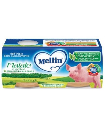 MELLIN OMOG MAIALE C/VERD2X80G