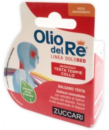 ZUCCARI OLIO DEL RE DOLORED BALSAMO PER LA TESTA, LE TEMPIE E IL COLLO 25ML