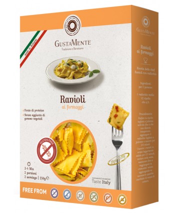 GIUSTAMENTE RAVIOLI FORMAGG 250G