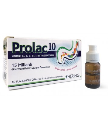 HERING PROLAC10 FERMENTI LATTICI 15 MILIARDI 10 FLACONCINI DA 8ML