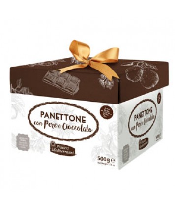 PIACERI MEDITERRANEI PANETTONE SENZA GLUTINE PERE E CIOCCOLATO 450G