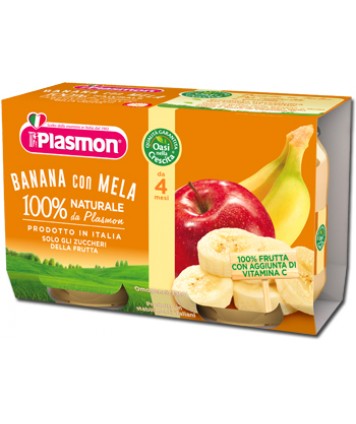 PLASMON OMO BANANA MELA 2X104G