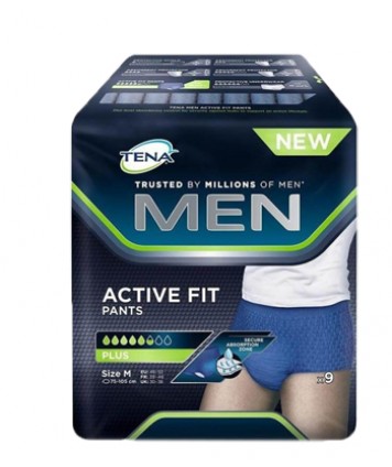 TENA MEN PANTS ACTIVE FIT MISURA M 9 PEZZI