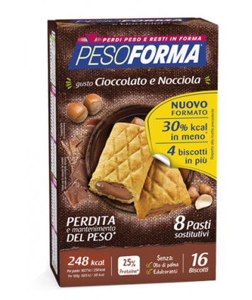 PESOFORMA BISCOTTO CIOCCOLATO NOCCIOLA 16 PEZZI 33 G