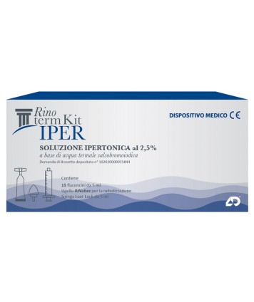 RINOTERM KIT IPER 15 FLACONCINI DA 5 ML + UGELLO RINUBES PERNEBULIZZAZIONE + SIRINGA LUER LOCK DA 5 ML